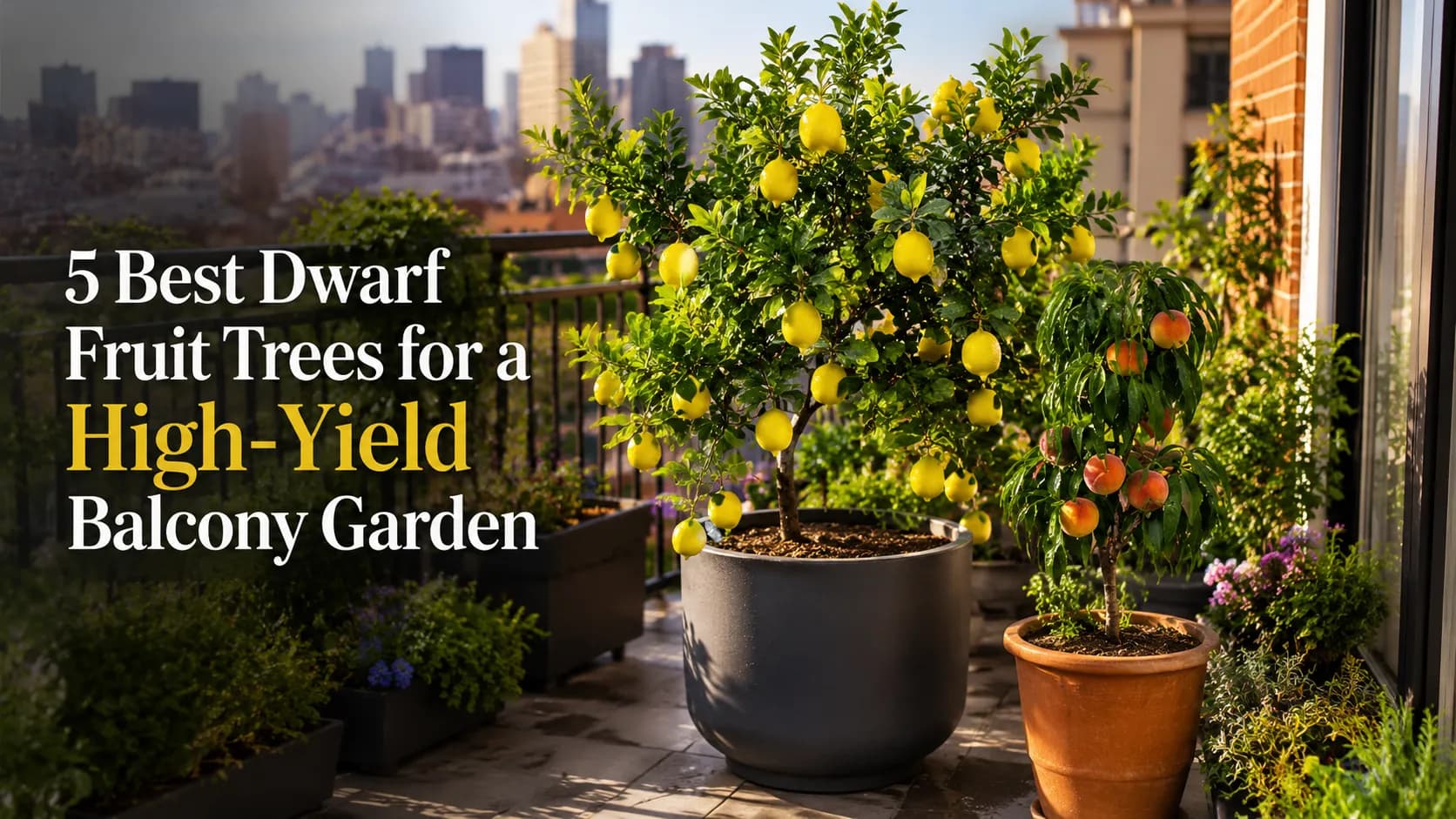 5 Best Dwarf Fruit Trees for a High-Yield Balcony Garden